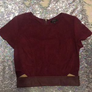 Burgundy crop top